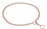 🐕 alvalley metal chain dog show collar - adjustable slip collar for toy, small, medium, large, and extra large dogs - fine curved choke chain - rose gold, 24in long, 1.6mm thick logo