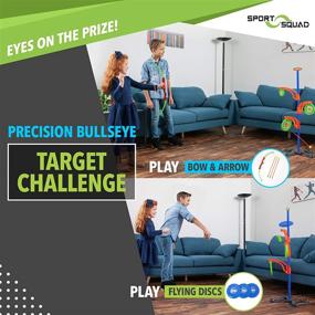 img 3 attached to 🎯 Игра "Sport Squad Precision Bullseye Magnetic Target Challenge" - Эксклюзивный комплект игры из нерф-лука и стрел с летающими дисками - идеальная игрушка для детей и подростков