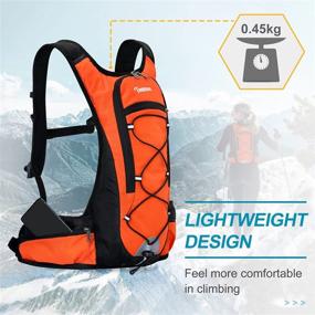 img 2 attached to Tonitrus Hydration Backpack: Lightweight Nylon Pack with 70oz Water Bladder for Hiking, Camping, Cycling, and Running - Perfect for Men, Women, and Kids