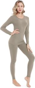 img 3 attached to 🧥 Ultra-Soft Women's Thermal Underwear Long Johns Set - Cotton Base Layer for Winter Ski Warmth, Top & Bottom