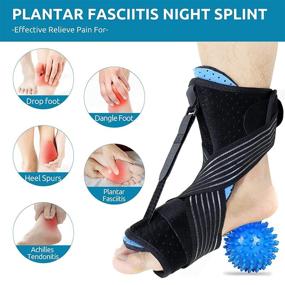 img 2 attached to 🦶 2021 Upgraded Ronly Adjustable Foot Brace for Plantar Fasciitis with Elastic Strap - Provides Heel Pain Relief and Plantar Fasciitis Relief for Men and Women, Ideal for Achilles Tendonitis Brace and Plantar Fasciitis Night Splint