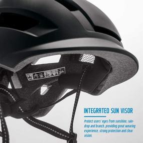 img 2 attached to Safe and Stylish: EASTINEAR Adult Bike Helmet with Visor - Ideal for Urban Commuting and Cycling