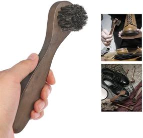 img 2 attached to 👟 Horsehair Shoe Shine Brush Kit - Includes 3-Pack Polish Dauber Applicators and Microfiber Buffing Brush