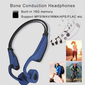 img 1 attached to 🏊 Swimming Headphones: Waterproof Bone Conduction Headphones with Microphones and 16G Memory - Ideal for Sports