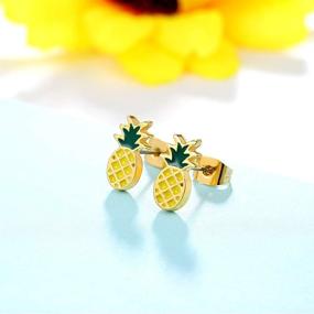 img 2 attached to 🍍 Pineapple Bliss: Tarsus Hypoallergenic Jewelry Sets for Women & Girls