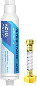 img 4 attached to 💧 AQUA CREST Inline Water Filter: Perfect for Car Washing and Yard Cleaning – Reduce Hard Water Spots and Soften Water with Upgraded Formula and Flexible Hose Protector