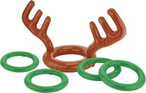 img 3 attached to Inflatable Reindeer Ring Toss Game for Two Players - Includes Game Rules (2 Antlers, 8 Rings)