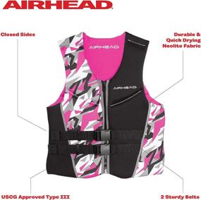 img 2 attached to Stay Stylish and Safe with Airhead Women's CAMO COOL Kwik-Dry Neolite Flex Life Jacket