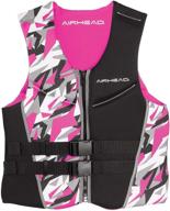 stay stylish and safe with airhead women's camo cool kwik-dry neolite flex life jacket logo