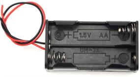 img 2 attached to 🔋 WMYCONGCONG 6-Pack 4 x 1.5V AA Battery Holder Box with Black and Red Wire Leads