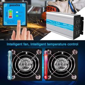 img 2 attached to 🔌 POOXTRA 2000W Чистый синусоидальный инвертор: 24V DC на 110V, 4 AC розетки, 2.1A USB-порт и пульт дистанционного управления – Идеально подходит для автодомов, грузовиков, лодок, чрезвычайных ситуаций (4000W пиковая мощность)