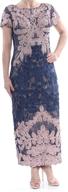 stunning embroidered midi dress for women by js collection - short sleeve elegance! logo