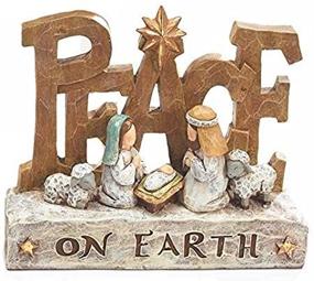 img 1 attached to 🎄 Peaceful Tabletop Nativity Scene Figures with Christmas Messages - Festive Holiday Decorations