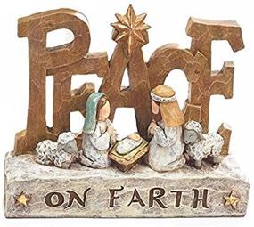 img 3 attached to 🎄 Peaceful Tabletop Nativity Scene Figures with Christmas Messages - Festive Holiday Decorations