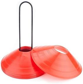 img 3 attached to 🧡 Set of 12 Soft Orange Disc Cones with Metal Caddy for Sporting Goods by Crown