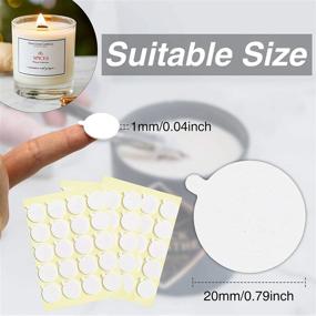 img 2 attached to 🔥 480PCS Heat-Resistant Candle Wick Stickers with Double-Sided Adhesion and 'Tail' – Steady Adherence in Hot Wax for Candle Making