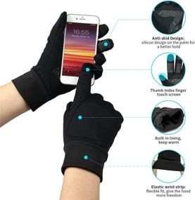 img 3 attached to 🧤 Winter Touchscreen Water Resistant Windproof Anti-Slip Thermal Sports Gloves for Men and Women | Ideal for Driving, Hiking, Biking, Cycling, and Running