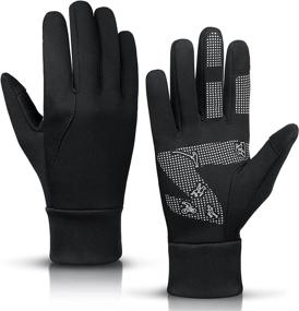 img 4 attached to 🧤 Winter Touchscreen Water Resistant Windproof Anti-Slip Thermal Sports Gloves for Men and Women | Ideal for Driving, Hiking, Biking, Cycling, and Running