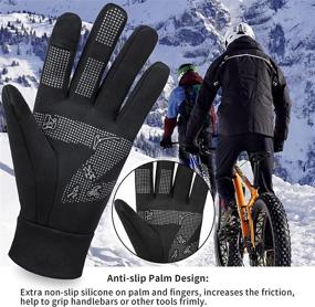 img 2 attached to 🧤 Winter Touchscreen Water Resistant Windproof Anti-Slip Thermal Sports Gloves for Men and Women | Ideal for Driving, Hiking, Biking, Cycling, and Running