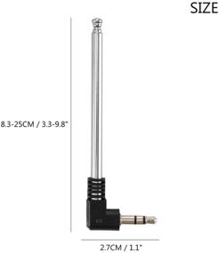 img 2 attached to 📻 E-outstanding 2-Pack 4 Section Telescopic 3.5mm FM Radio Antenna: Enhance Reception for Auto Car, Mobile Phone, and More