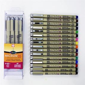 img 2 attached to Sakura 50075 Pigma Micron 05 Cube Collection: 16-Piece Assorted Color Ink Pen Set