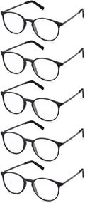 img 2 attached to 👓 Round Reading Glasses for Men & Women, 1.0 to 3.5 Magnification – 5 Pairs by Read Optics