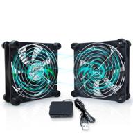 usb computer fan 120mm- quiet cooling solution for electronics, cpu, routers, cabinets (2 pack) logo