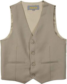img 3 attached to 👔 Spring Notion Big Boys' Four Button Suit Vest Waistcoat: Elevated Style for Young Gents
