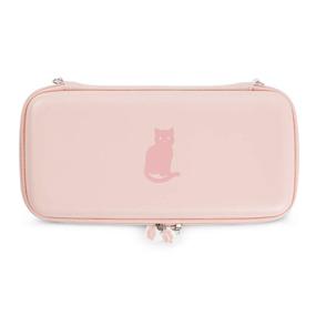 img 3 attached to 🐾 GeekShare Cute Pink Cat Paw Case for Nintendo Switch/Switch OLED - Portable Hardshell Slim Travel Carrying Case with Wrist Strap - Perfect Fit for Switch Console & Game Accessories (Pink)