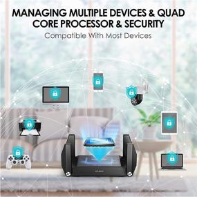 img 1 attached to High-Performance WiFi 6 Router - AX1800, MU-MIMO, 📶 OFDMA, Gigabit Ports, USB 3.0, WPS, IPv6, 4K Streaming