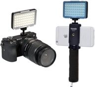 📸 светодиодный видеосвет commlite cm-l50 для камеры - светодиодная мини-панель с регулируемой яркостью (5700-6000k) для смартфонов, камер - совместима с canon, sony, nikon, iphone, samsung, huawei и другими. логотип