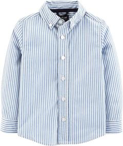 img 1 attached to OshKosh B'Gosh Boys' Kids Button-Front Shirt: Stylish & Versatile Wardrobe Essential