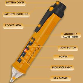 img 3 attached to 💡 Premium Non-Contact Voltage Tester: LED Flashlight, Buzzer Alarm | AC Voltage Detector Pen - Dual Range 12V-1000V | Live/Null Wire Judgment