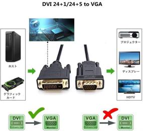 img 3 attached to CABLEDECONN 6FT Active DVI to VGA Adapter Cable for PC DVD Monitor HDTV - DVI 24+1 DVI-D M to VGA Male with Chip