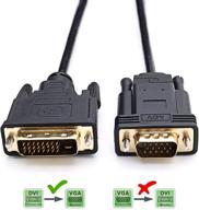 cabledeconn 6ft active dvi to vga adapter cable for pc dvd monitor hdtv - dvi 24+1 dvi-d m to vga male with chip логотип