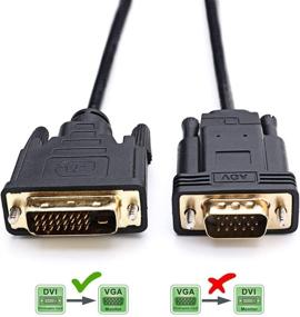 img 4 attached to CABLEDECONN 6FT Active DVI to VGA Adapter Cable for PC DVD Monitor HDTV - DVI 24+1 DVI-D M to VGA Male with Chip