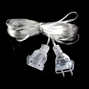 img 1 attached to 🎄 Enhance Your Christmas Lights Display with NINEFOX 5M String Curtain Fairy Light Extension Cord: Clear Line, Easy Install, Portable