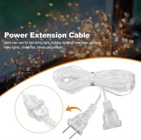 img 2 attached to 🎄 Enhance Your Christmas Lights Display with NINEFOX 5M String Curtain Fairy Light Extension Cord: Clear Line, Easy Install, Portable