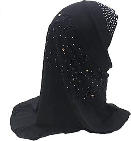 img 4 attached to Islamic Floral Muslim Headwear for Girls - Украшение красивыми цветами
