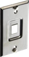 📞 leviton 4108w-1sp quickport telephone wall jack: sleek stainless steel recessed port for enhanced connectivity logo