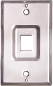 img 3 attached to 📞 Leviton 4108W-1SP QuickPort Telephone Wall Jack: Sleek Stainless Steel Recessed Port for Enhanced Connectivity