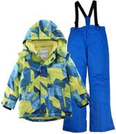 🧥 hooded thicken snowsuit jacket for boys - m2c boys' clothing logo