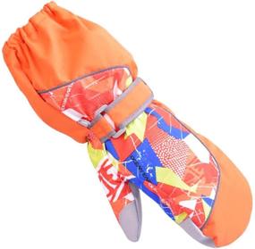 img 4 attached to 🧤 YAPJEB Kids Ski Mitten: Reliable Waterproof Winter Gloves for Snowboarding and Skating