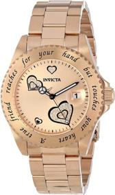 img 4 attached to Стильные и изысканные: Женские часы INVICTA-14735 Angel из нержавеющей стали с покрытием розового золота.