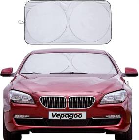 img 4 attached to 🌞 Veapgoo Car Windshield Sun Shade: Ultimate Interior Sun Protection & Heat Shield for the Car, Keep Interiors Cool & Prevent Dashboard Damage!