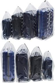 img 4 attached to 🛍️ Multi-Purpose Big Plastic Drawstring Bags for Household Organization, Storage, and Travel - Ideal for Luggage, Oversized Dolls, Blankets, Pillows, Suitcases - Reusable Set of 4 Bags in Different Sizes (S, M, L, XL)