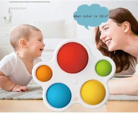 img 1 attached to 🌈 Sensory Silicone Flipping Board Toy - Simple Dimple, Early Educational Fidget for Kids, Baby Gifts 6 Months & Up (Multicolor)
