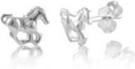 🐴 0.23in sterling silver small horse stud earrings - enhanced seo-friendly product name logo