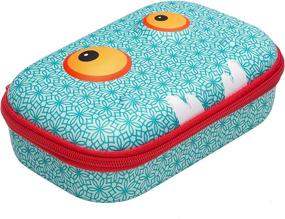 img 4 attached to Get organized with ZIPIT Beast Pencil Box - 🦁 Perfect for Kids, Holds 60 Pens and Machine Washable (Blue)