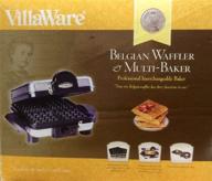 🧇 villaware v6150 stainless steel 4-square belgian waffler/multi-baker: crispy delights in every bite! логотип